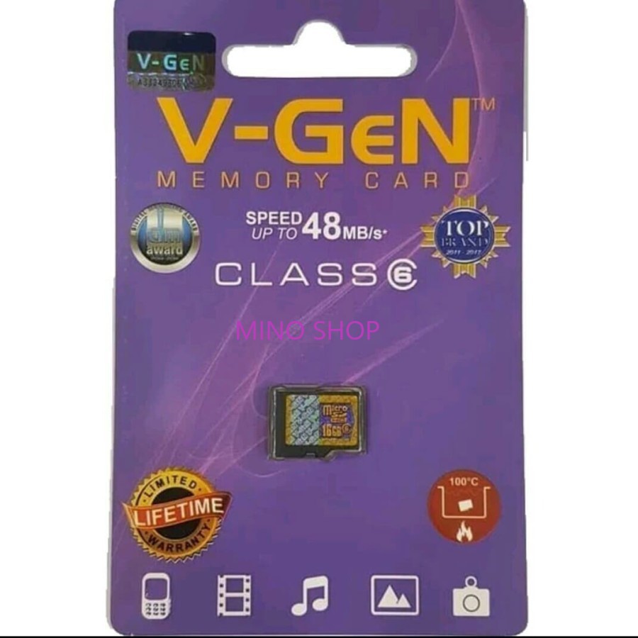 MEMORY CARD 16GB V-GEN CLASS 6 - MEMORY MICRO SD V-GEN 16GB