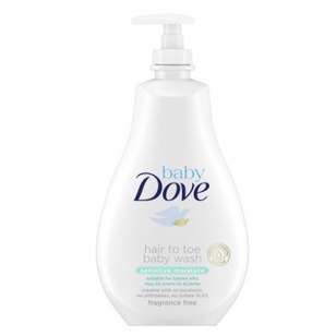 ☘️Yuri Kosmetik☘️ Baby Dove Hair To Toe Baby Wash Sensitive Moisture Pump 591ml