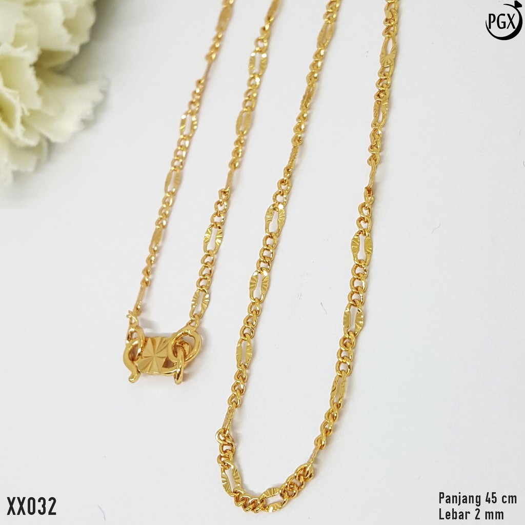 PGX Kalung Pria Wanita Xuping Perhiasan Lapis Emas Aksesoris Fashion Premium - XX032