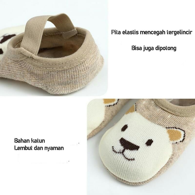 Kaos Kaki Bayi Motif Animal Anti Slip