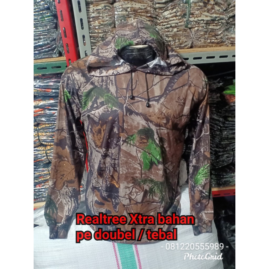 Hodie camo realtree extra ( bahan pe doubel / tebal )