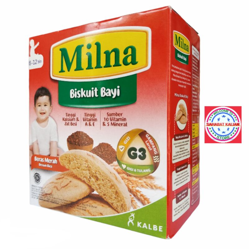 MILNA BISKUIT BAYI BERAS MERAH 130GR PER 1 BOX