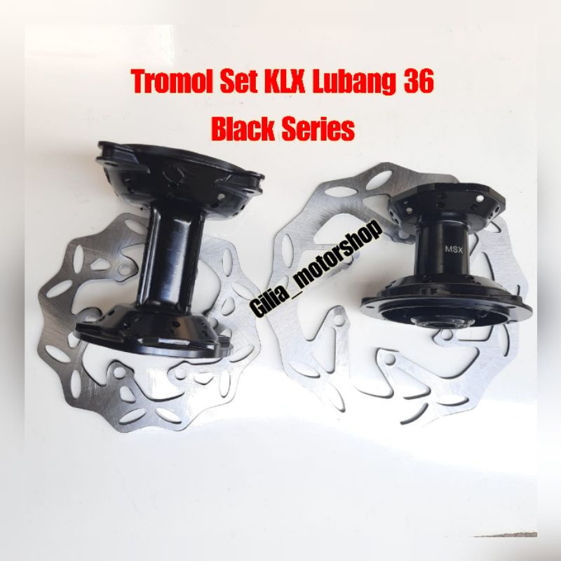 paket Tromol KLX Hole 36 Black Series MSX Original Import Tromol Klx - Dtracker - Bf 150 Hole 36