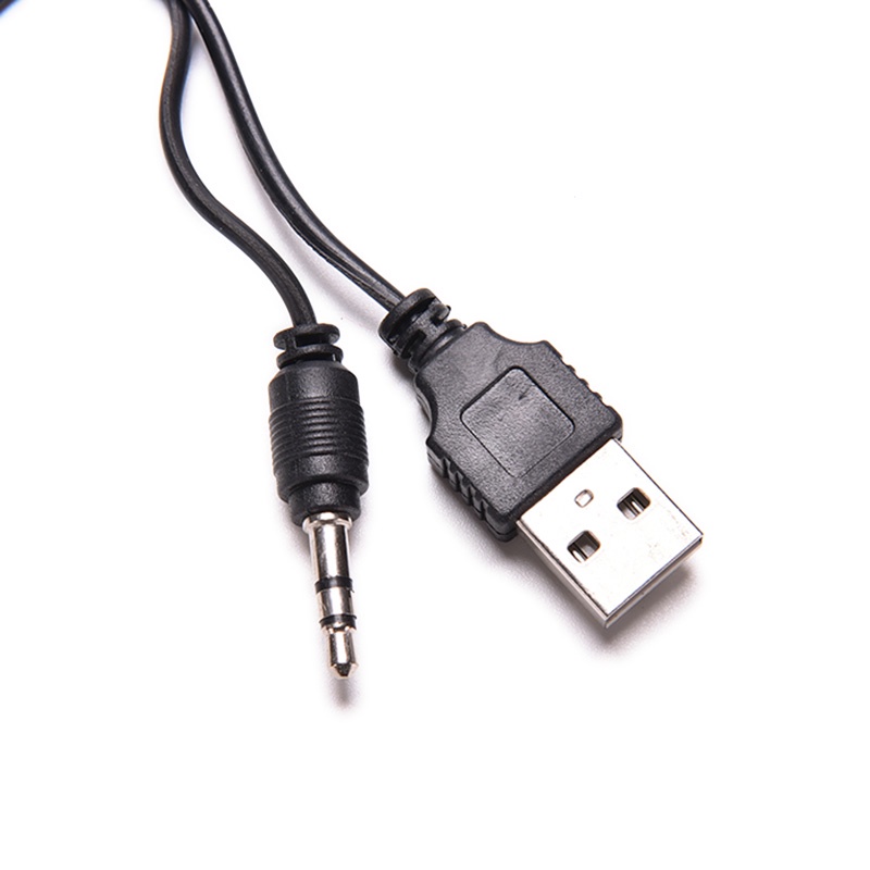 (LUCKID) Kabel Koneksi Audio Jack 3.5mm USB Ke Mini USB Standard Untuk Speaker