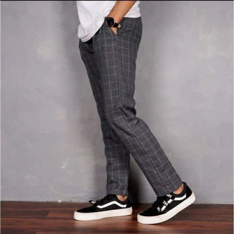 KEREN BANGET CELANA PANJANG TARTAN KOTAK&quot; MODEL CHINOS KOREAN STYLE SIZE 27 28 29 30 31 32 33