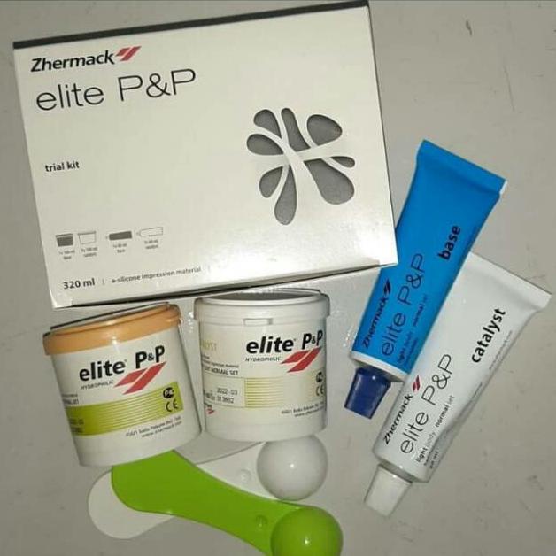 Trial kit zhermack double impression putty light body elite p&p dental