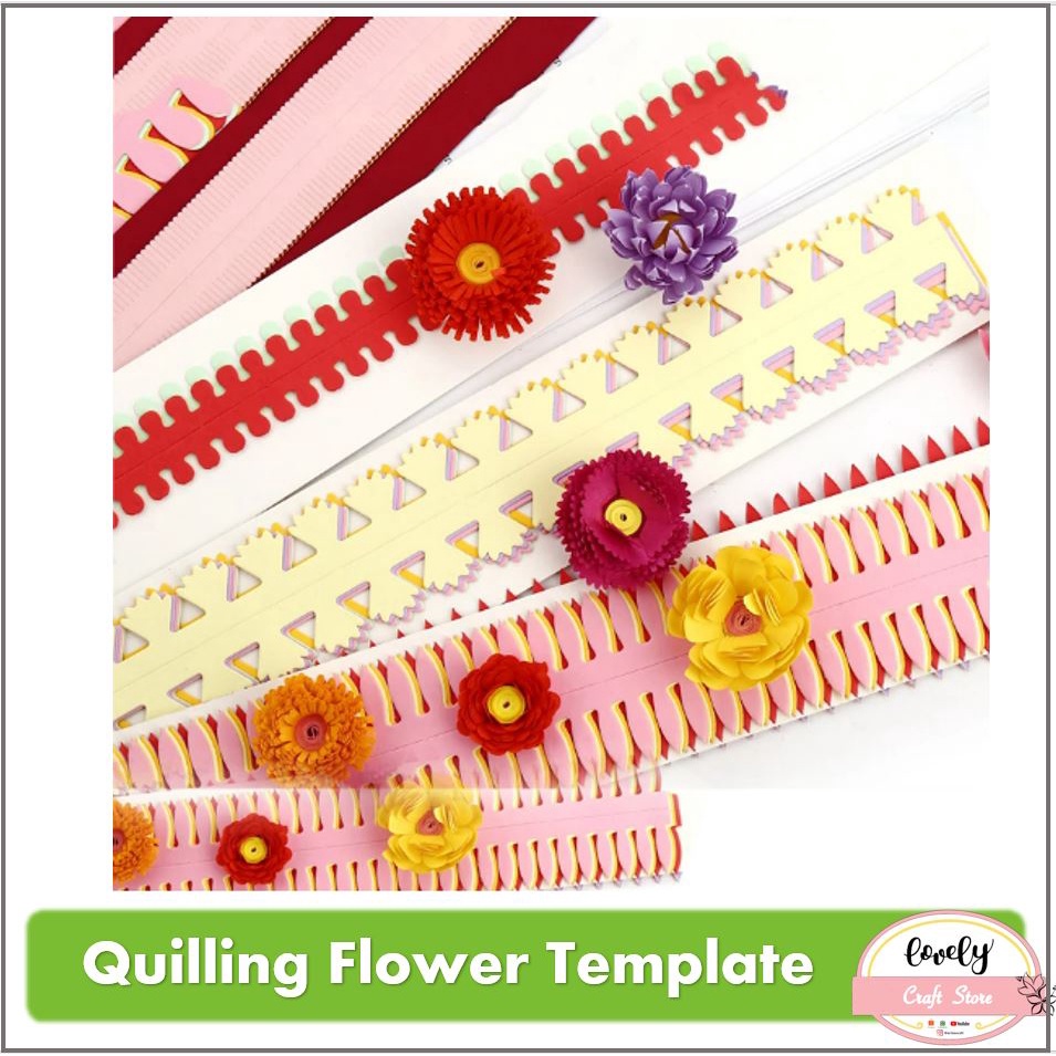 

Lovely | Quilling Paper Flower Template Pattern, Pola Bunga Kertas Gulung Quilling