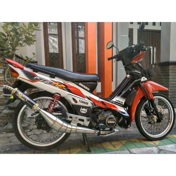 knalpot racing fizr f1zr stenlist slencer bluehalf slencer carbon slencer aluminium warna kensae