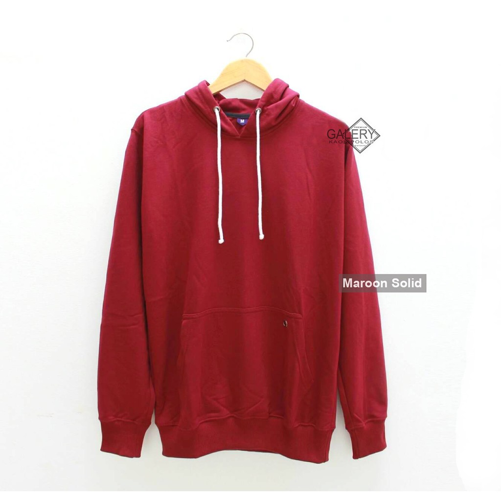 Sweater Hoodie Jumper Polos Burgundy cowok cewek Distro oblong unisex komunitas couple Size S M L XL