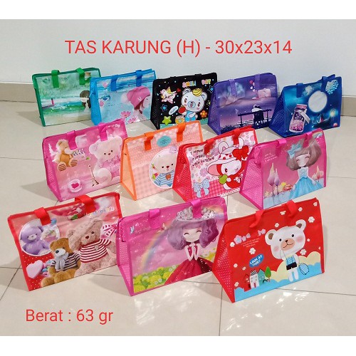 Tas Karung Plastik (H) 30x23x14 Laundry tas termurah Shop Souvenir Ultah Goodie Bag