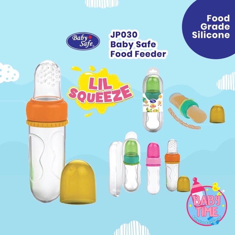 BABY SAFE Bottle Spoon Squeeze Food Feeder / Babysafe Botol Sendok MPASI JP030 &amp; JP029