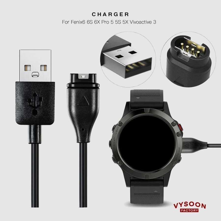 Charger Garmin Original Fenix 5x Fenix 6x Fenix 5 Fenix 6 Forerunner