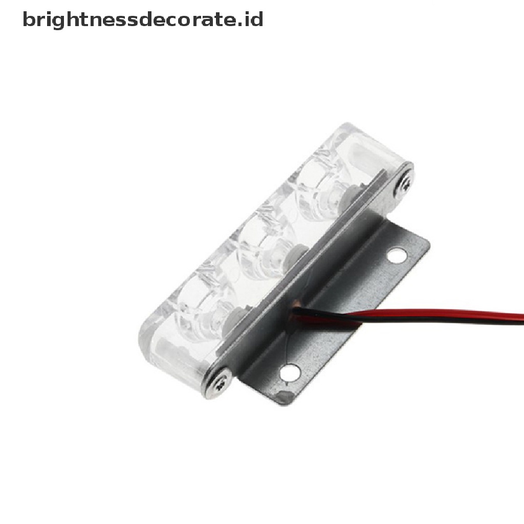 2pcs Lampu Strobo 3 Led 12v 12w Untuk Mobil / Truk / Motor