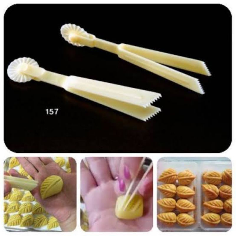 CETAKAN KUE NASTAR JEPIT DAUN RODA / RADER PISAU PIZZA MINI