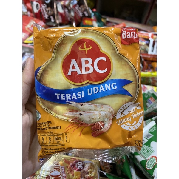 

TERASI UDANG ABC Berat bersih 84gr (20 sachet @4,2gr)