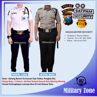 Baju Seragam Pdl Security Satpam Baru Terbaru Termurah Pdh Psh Keamanan Kerja Kantor Lapangan Murah Shopee Indonesia