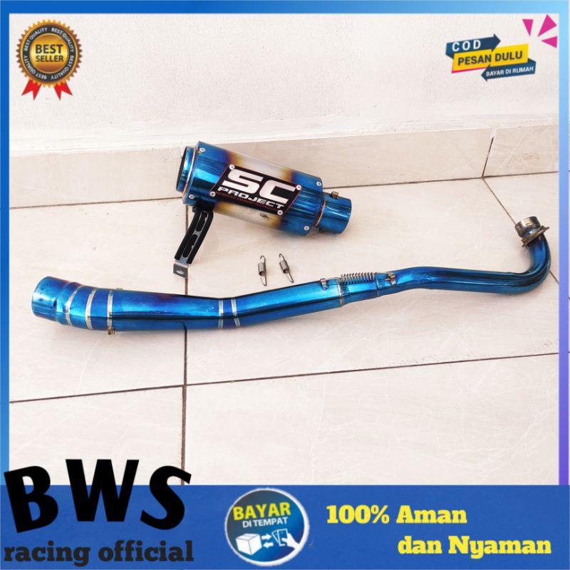 Knalpot SC project bluemoon Supra x 125 Jupiter Vega