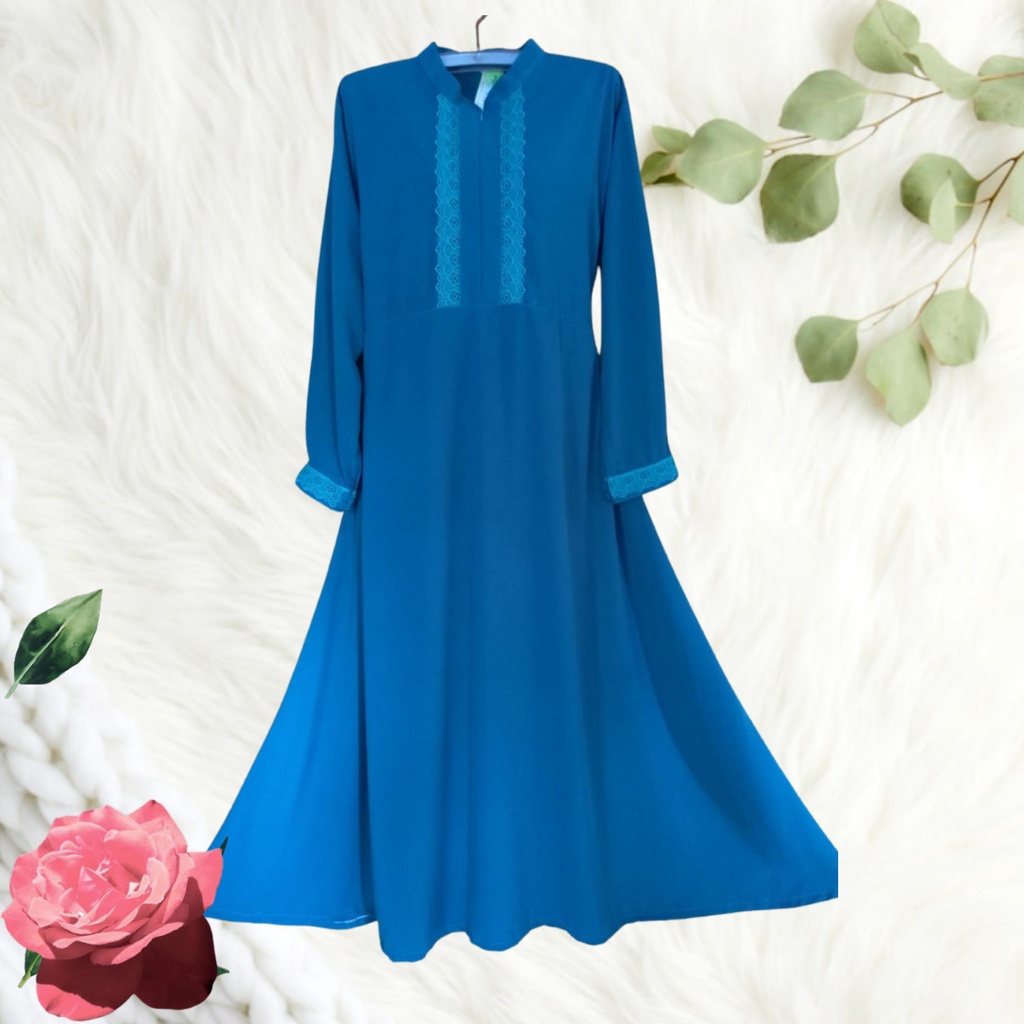 Jubah Akhwat Motif Bordir Bagus Murah Bisa Request