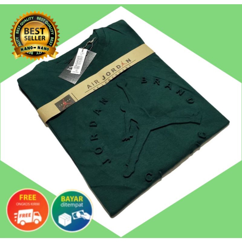 BAJU ATASAN KAOS POLOS TIMBUL PRIA WANITA DEWASA WARNA HITAM MERAH PUTIH BIRU HIJAU LENGAN PENDEK AI