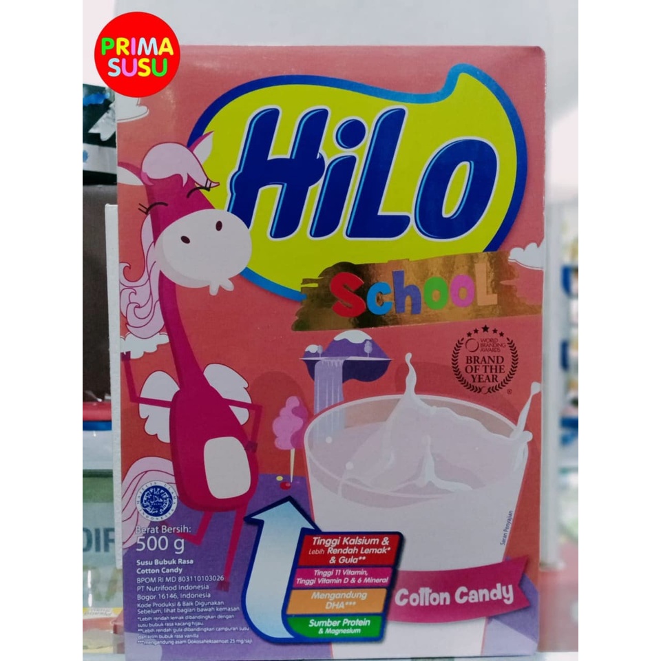 Hilo School 500 Gr, Cokelat, Vanila Vegiberry, Strawberry Cheesecake, Cotton Candy