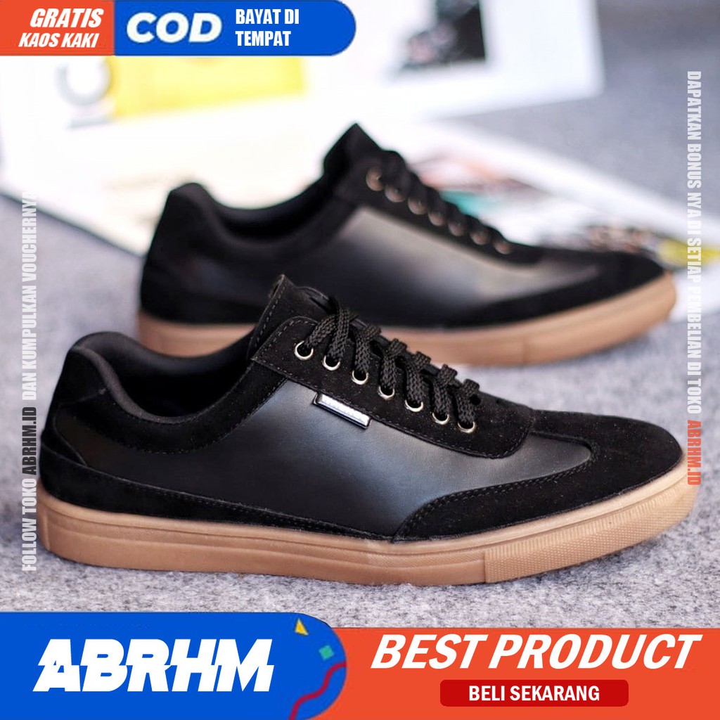 ABRHM X RAMIRES Sepatu Kasual Pria Casual Sepatu Sneakers Pria Sepatu Cowok / Cowo Ori Sepatu Sneaker Kerja Gaya Santai Keren Kekinian Original Murah Terlaris