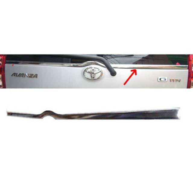 List Lis Kaca Belakang Avanza Xenia Lama 2004 VVTI 2007 Chrome Krom Toyota Daihatsu Variasi Mobil