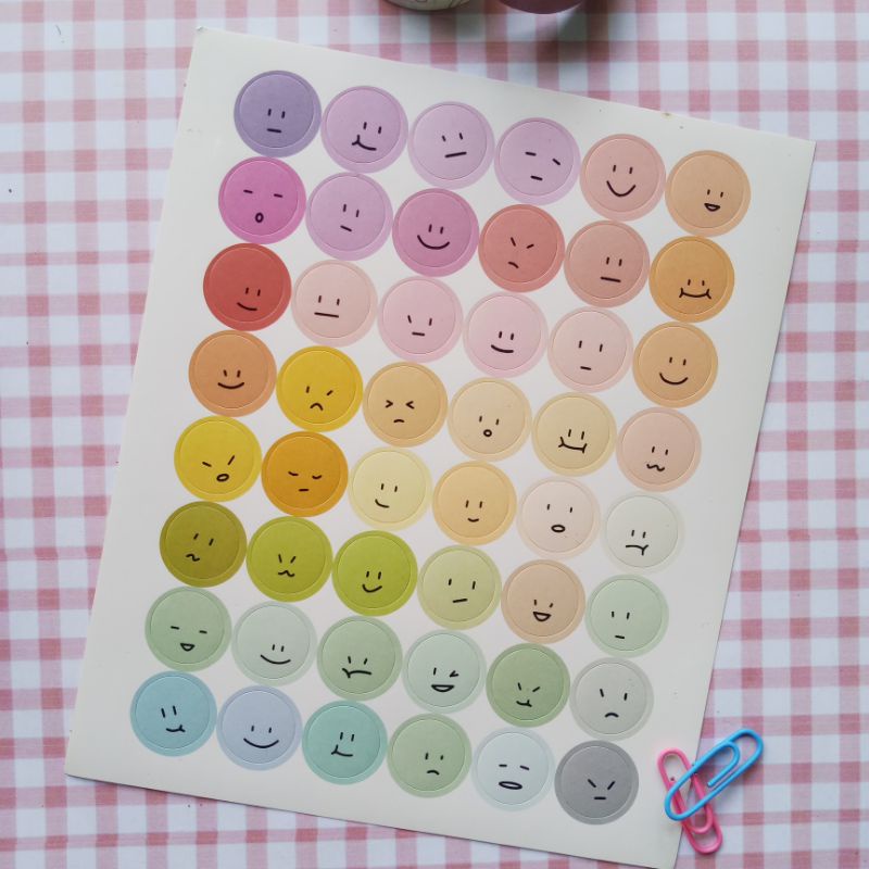 

imoda 1Lembar INS Smiley | Stiker Face Scarpbooking Planner Label Stiker