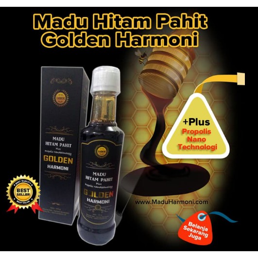 

Madu Hitam Pahit GOLDEN Harmoni / La ar rahmah , bima 99 , Ratu Lebah