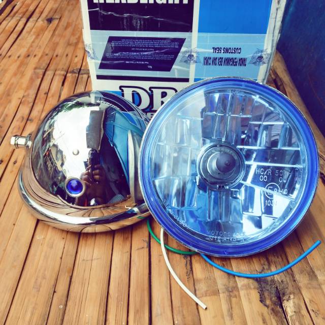 Lampu depan jute biru ori baru taiwan asli