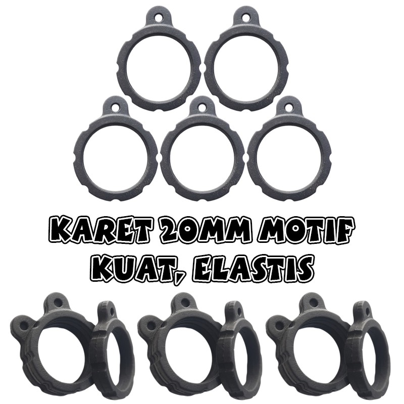 Karet Lanyard 20mm Motif Super Kuat Tebal Dan Elastis Gantungan Pod Lanyards Pods Flashdisk DLL