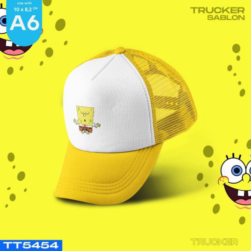 custom topi trucker spongebob