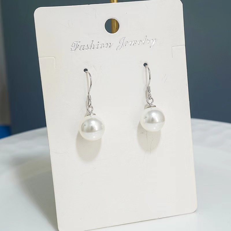 Anting Hook Wanita Mutiara Putih Mode Elegan Korean Aksesoris Earrings Fashion