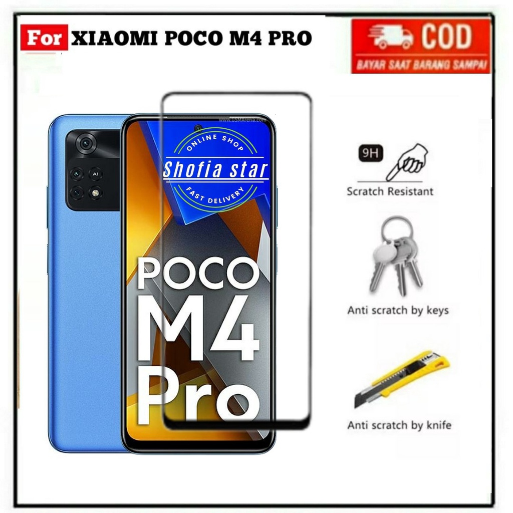 TEMPERED GLASS POCO M4 PRO TG LAYAR ANTIGORES KACA FULL COVER