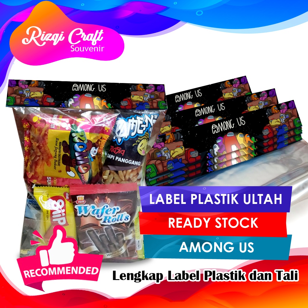 

[Ready] Among Us Tas Label Snack Plastik Ulang Tahun