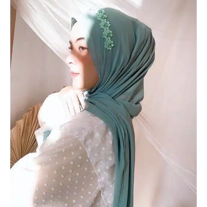 PASHMINA MUTIARA PAYET BUNGA JILBAB PASHMINA