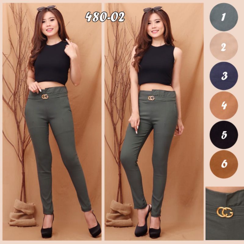 Celana Wanita SoftJeans Stretch Impor GC 9204