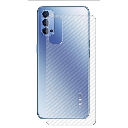 Skin Carbon Garskin OPPO RENO 6 4G pelindung, anti gores tempelan Belakang Hp