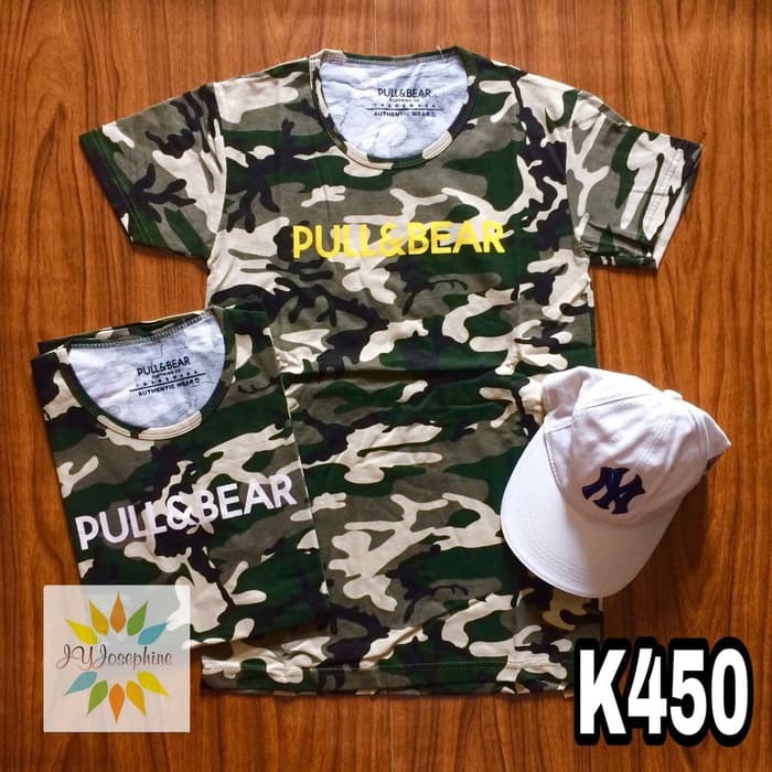 K450 - Kaos / Tumblr Tee / T-Shirt Wanita / Cewek Army Pull&Bear