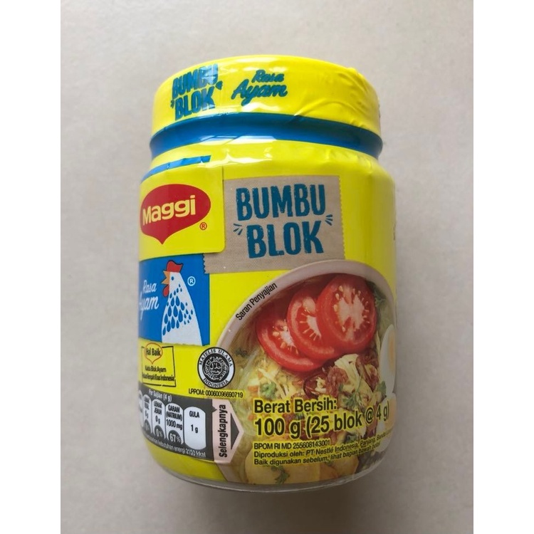 Maggi Rasa ayam / Maggi Bumbu Blok ayam / Kaldu Rasa ayam 100grm