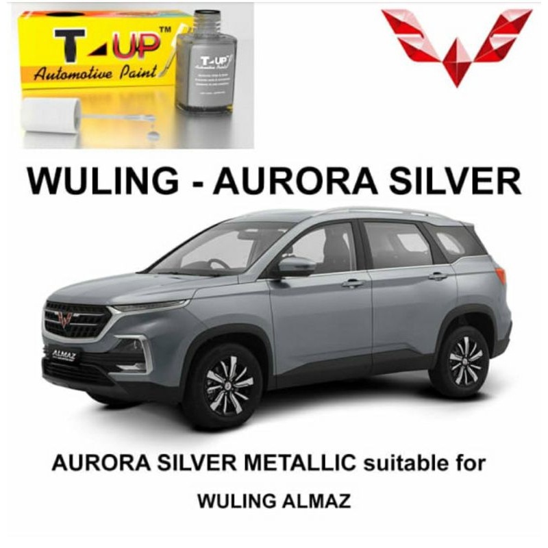 T-UP CAT OLES WULING AURORA SILVER CONTOH CAT AURORA SILVER WULING ALMAZ SAMPLE CAT WULING SILVER