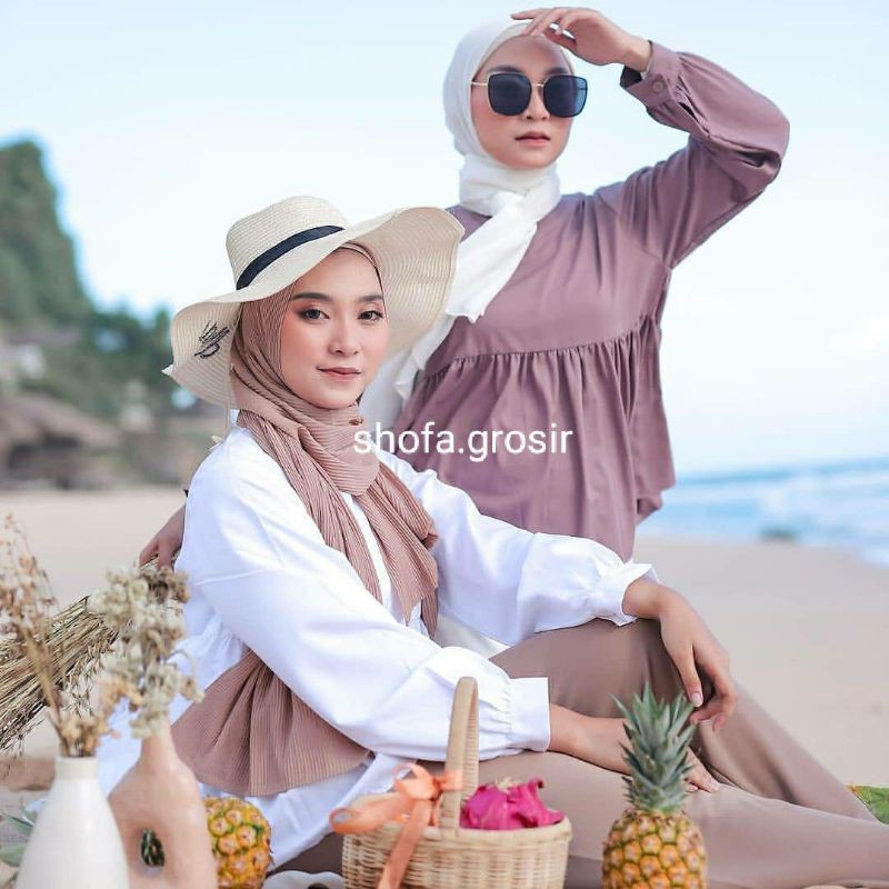 Pashmina Plisket Full Ukur 175X75 Diamond Premium Jahit Tepi-7