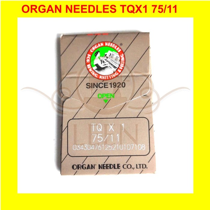 Jarum ORGAN Needles TQx1 11 Ori Japan TQ X 1 Mesin Pasang Kancing LEEN