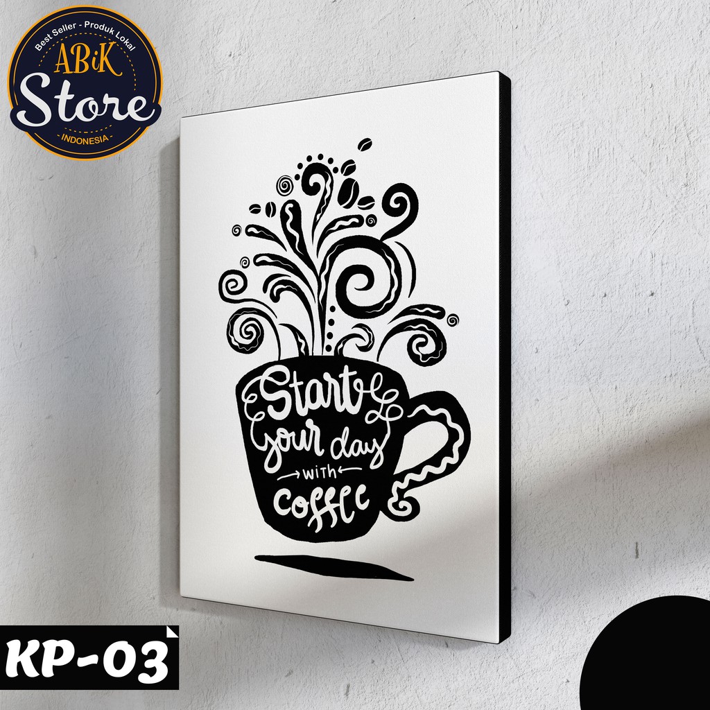 Hiasan Dinding Cafe Kopi / Dekorasi Dapur / Pajangan Rumah / Poster Kayu Tema Coffee / Abik Store