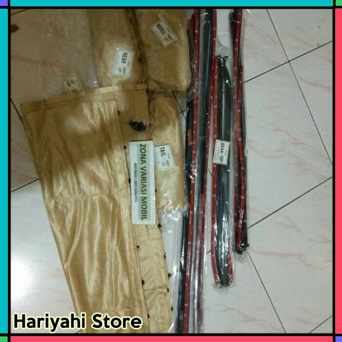 Hordeng horden Gorden Tirai Mobil Agya Ayla Crem Krem Full Set