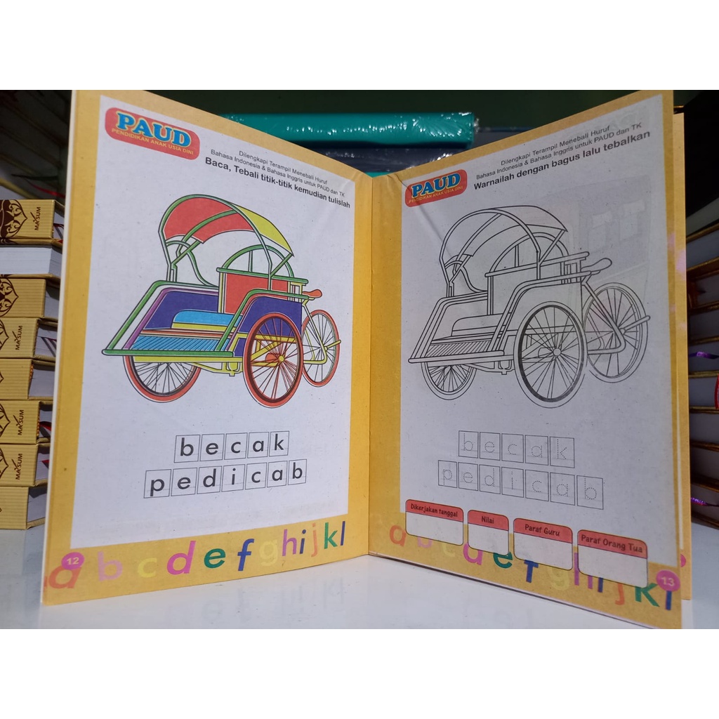 Buku Anak PAUD Mewarna Edisi Berwarna Beserta Contohnya - KGU