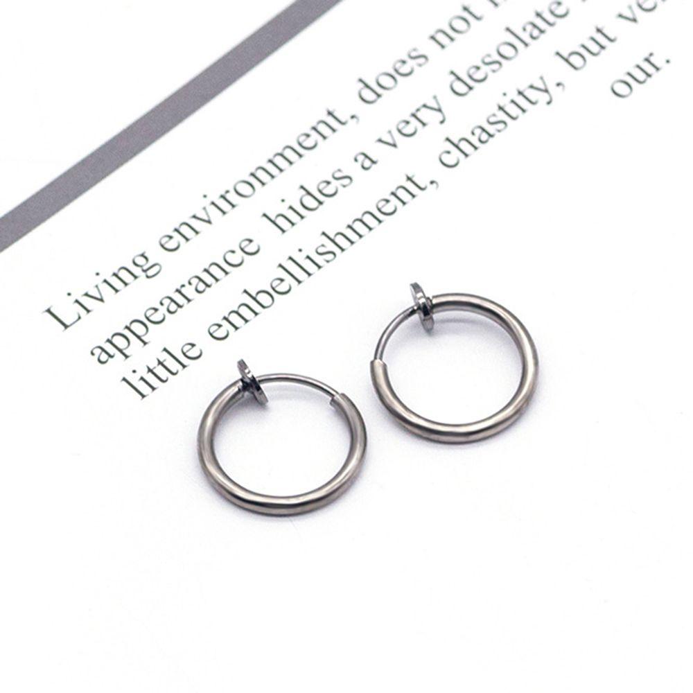 Nanas 2pcs Cincin Hidung Unisex Clip on Non Piercing Perhiasan Tubuh Klip Telinga