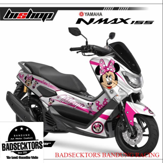 Decal Nmax stiker full body nmax mickey putih keren