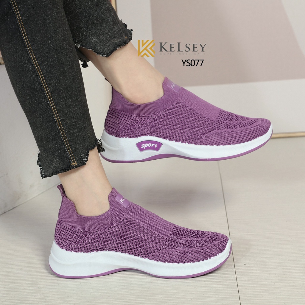 NICOLE SEPATU FLYKNIT WANITA KELSEY YS077 SLIP ON  FLYKNIT