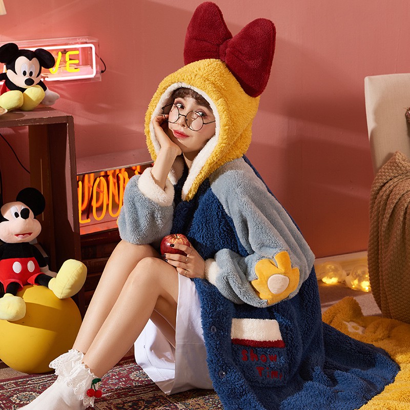 MR-66 snow white winter selimut piyama baju tidur musim dingin bulu tebal halus hangat