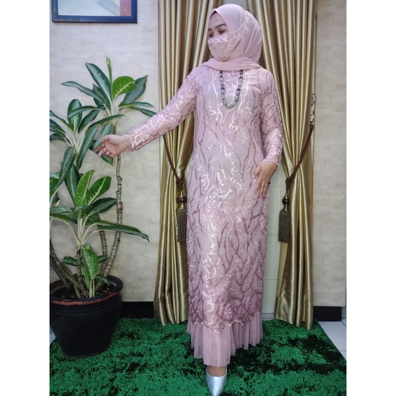 Gamis Pesta Dress Pesta Realpict Terbaru  Gamis Payet Modern Dress Mewah